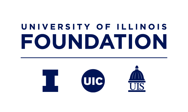 University of Illinois Foundation logo that includes the words University of Illinois Foundation and the logos for UIUC, UIC and UIS