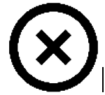 icon of a circle with an X inside of it