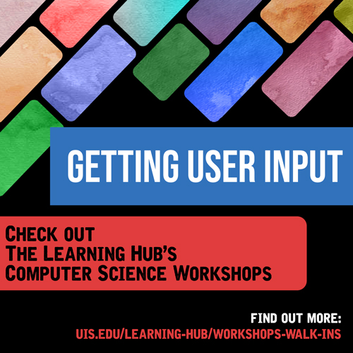 getting user input workshop flyer
