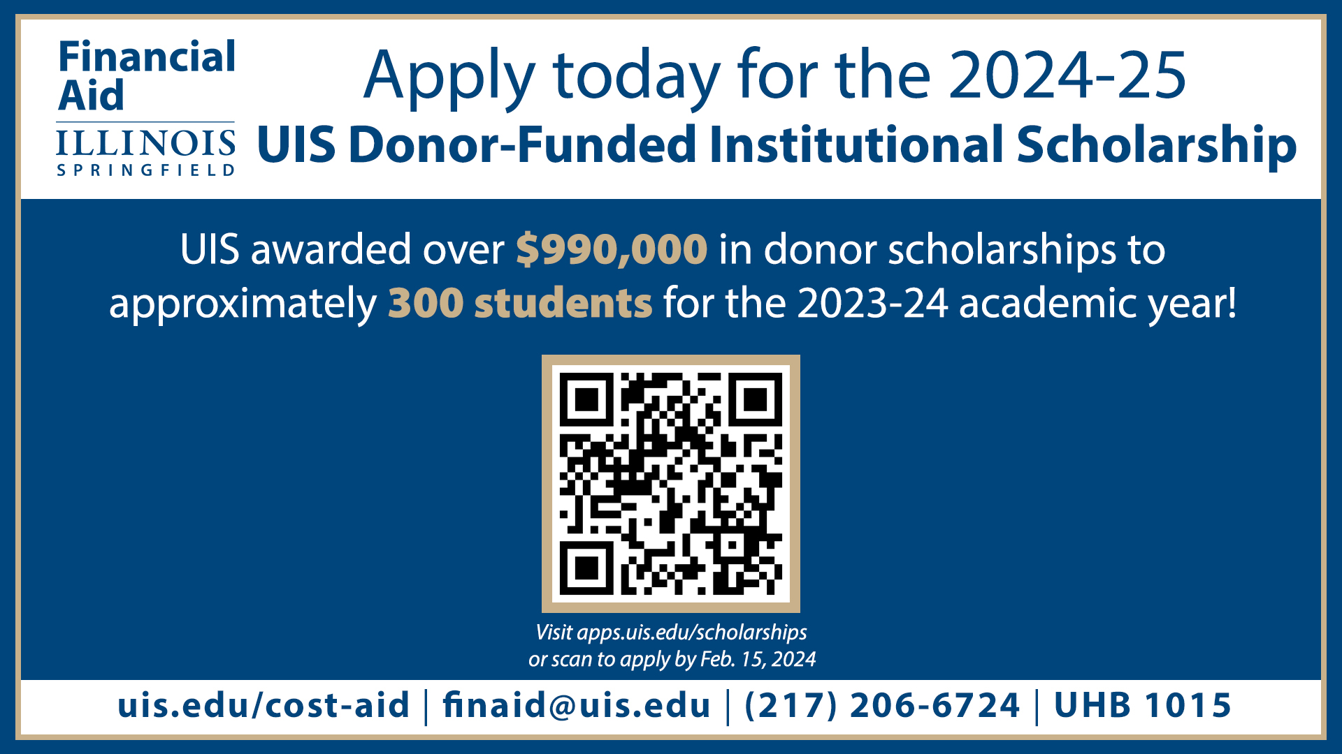 UIS Scholarship application for 202425 University of Illinois
