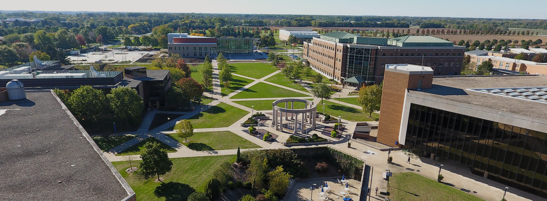 drone shot of quad, drone shot of quad