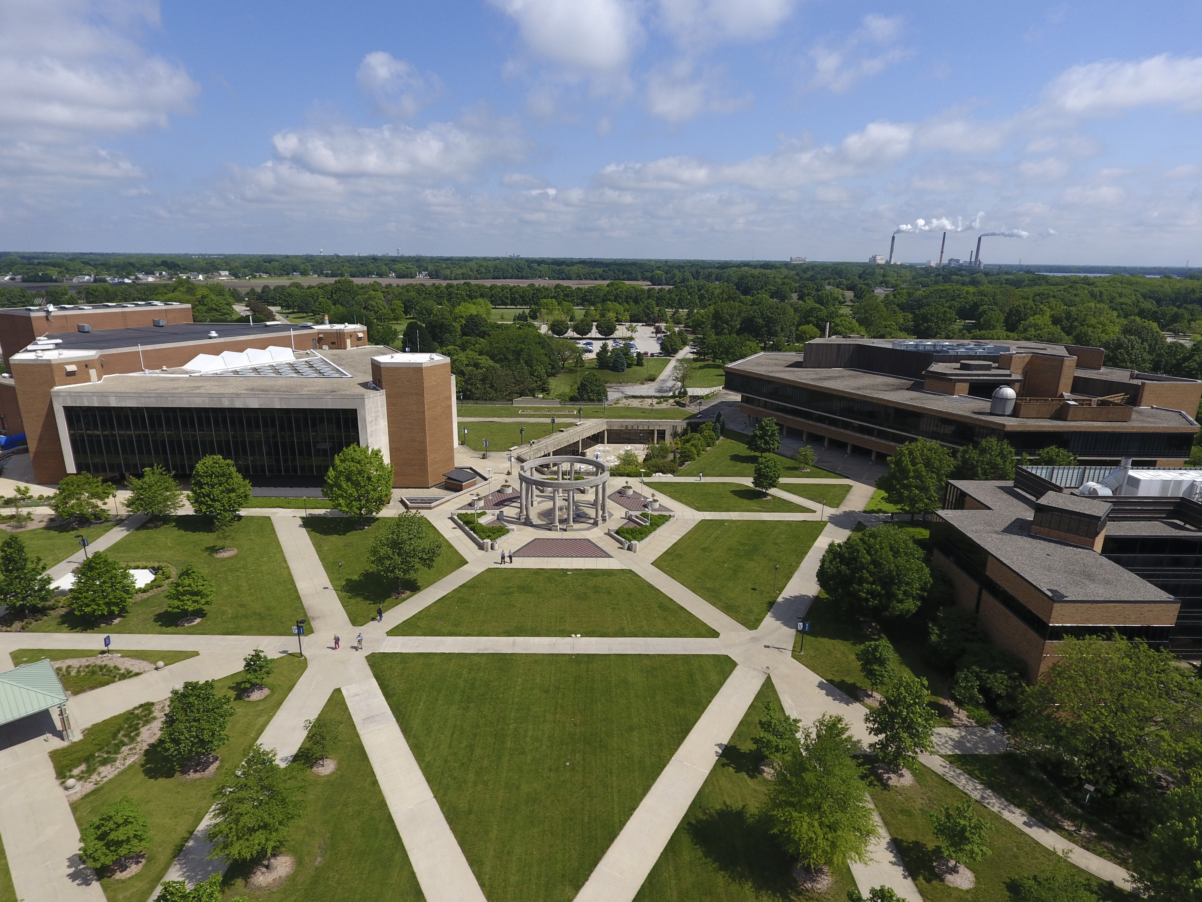 Aerial View from Drone of UIS Quad