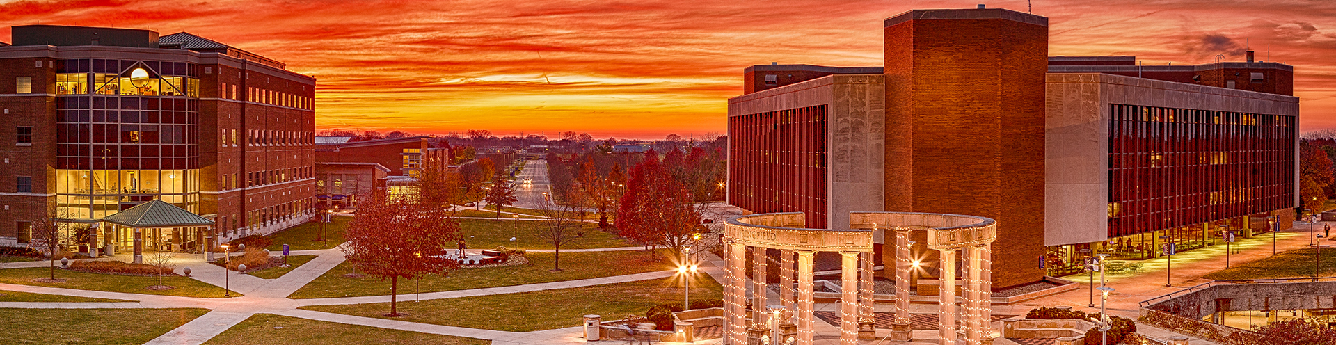 Sunset over UIS Campus