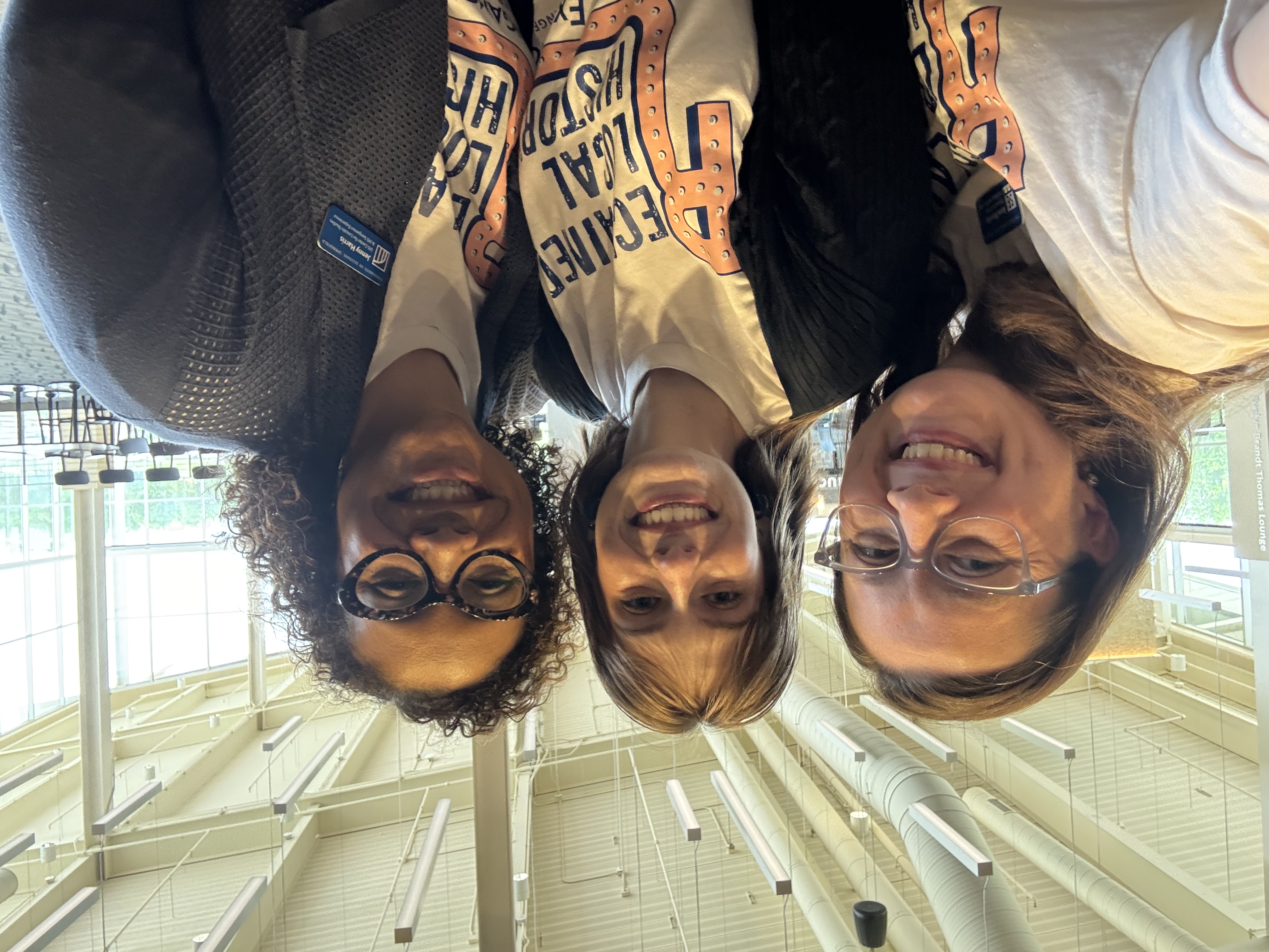 Anne, Evie, and Jenny at the Sangamon Experience Local History Check In