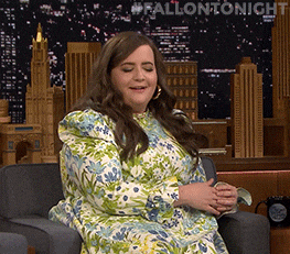 Aidy Bryant says "I'm the boss" on a talk show.