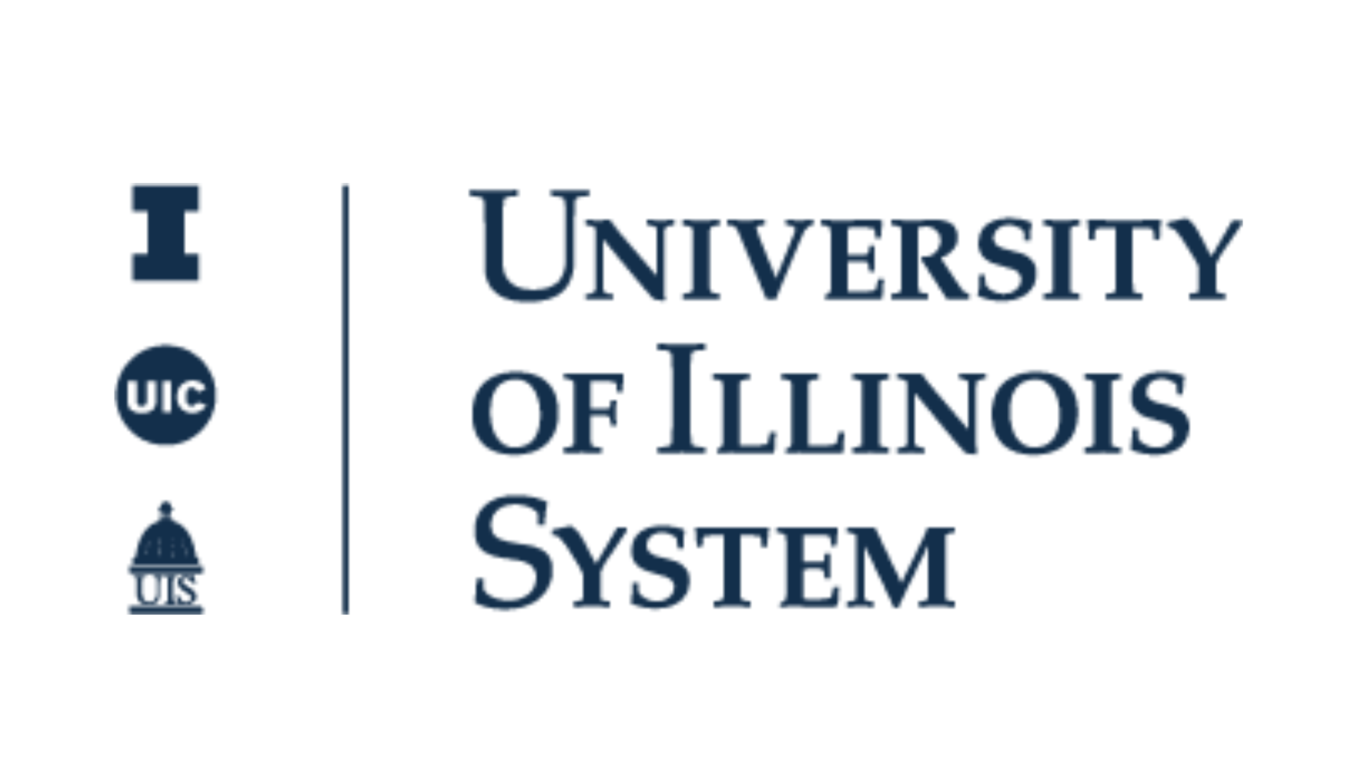 University of Illinois System logo with icons.