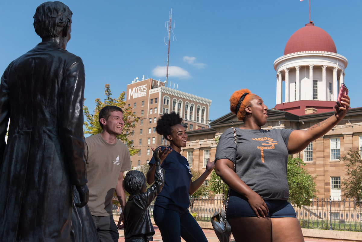 Part of the Sculpture Walk that is Downtown