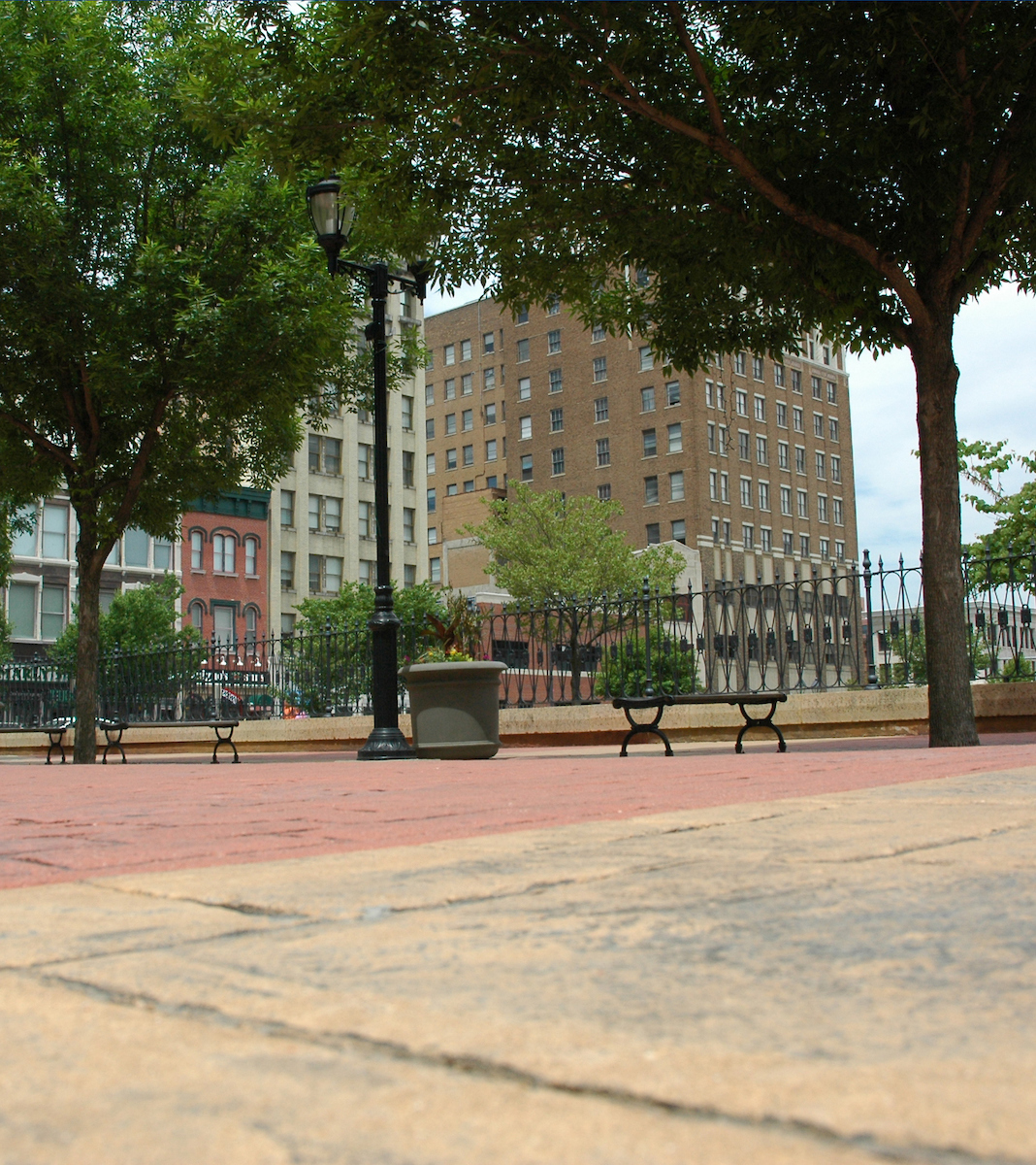 plenty of walking areas, sitting areas