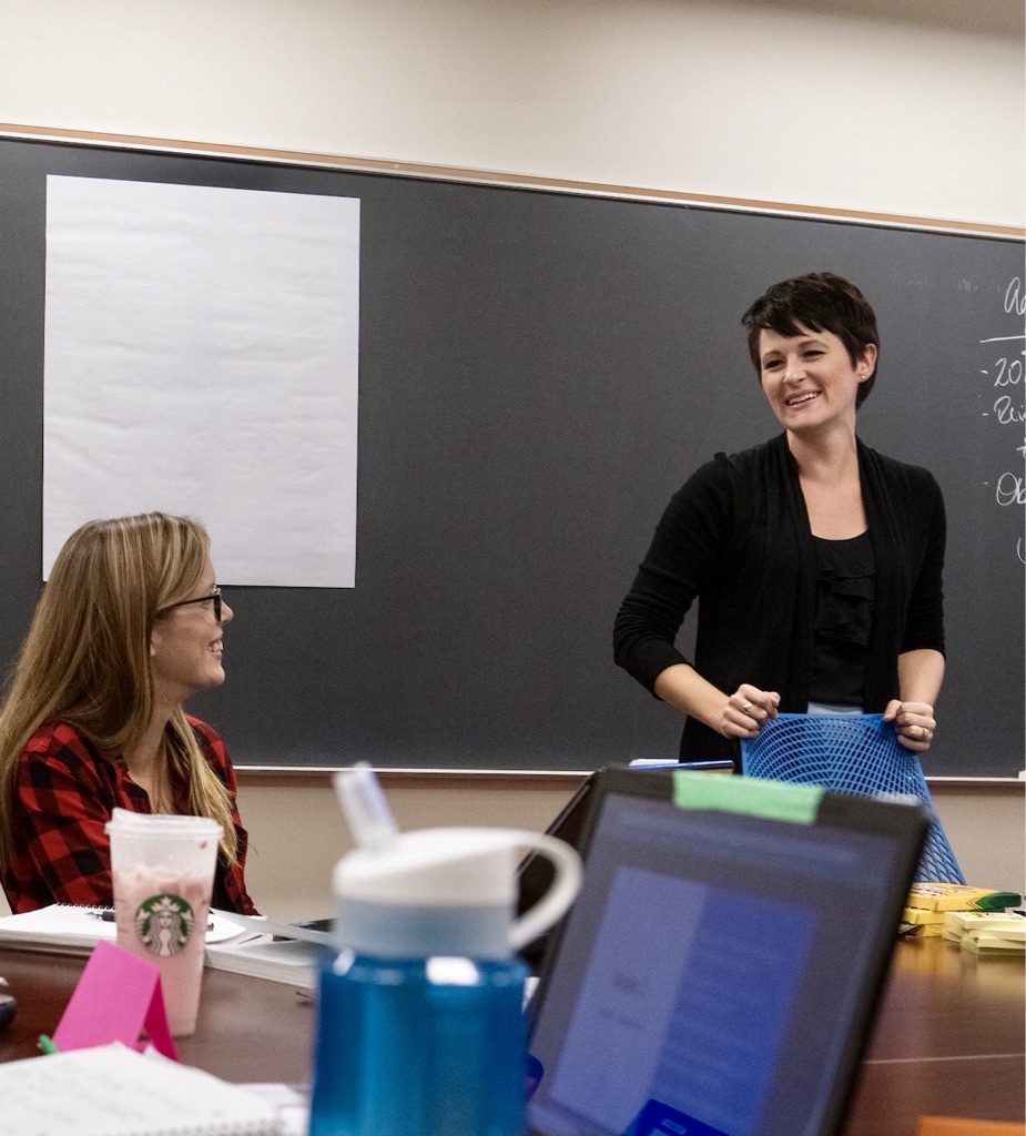 Meghan Kessler teaching students