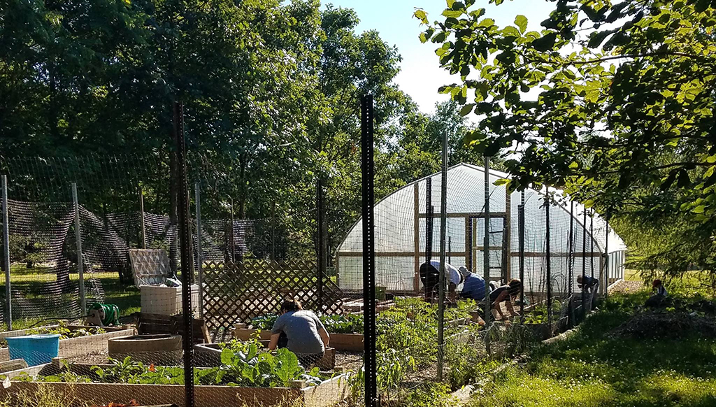 Students in Community Garden