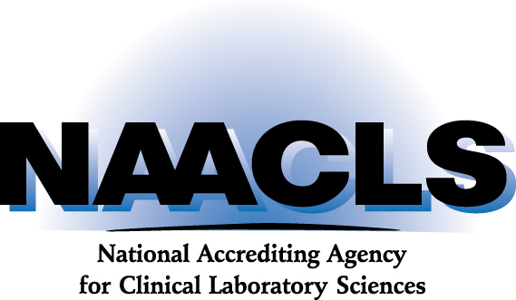 the logo for the national accrediting agency for clinical laboratory sciences