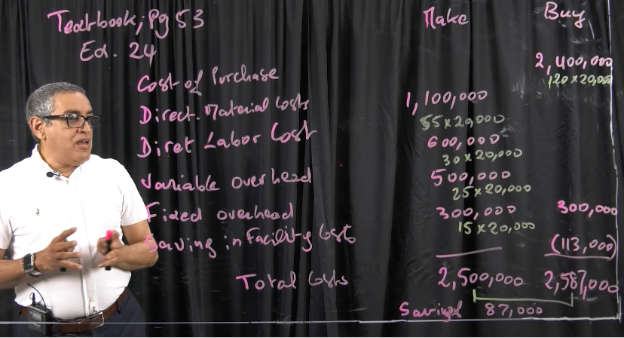an instructor writes on the lightboard during a lecture recording