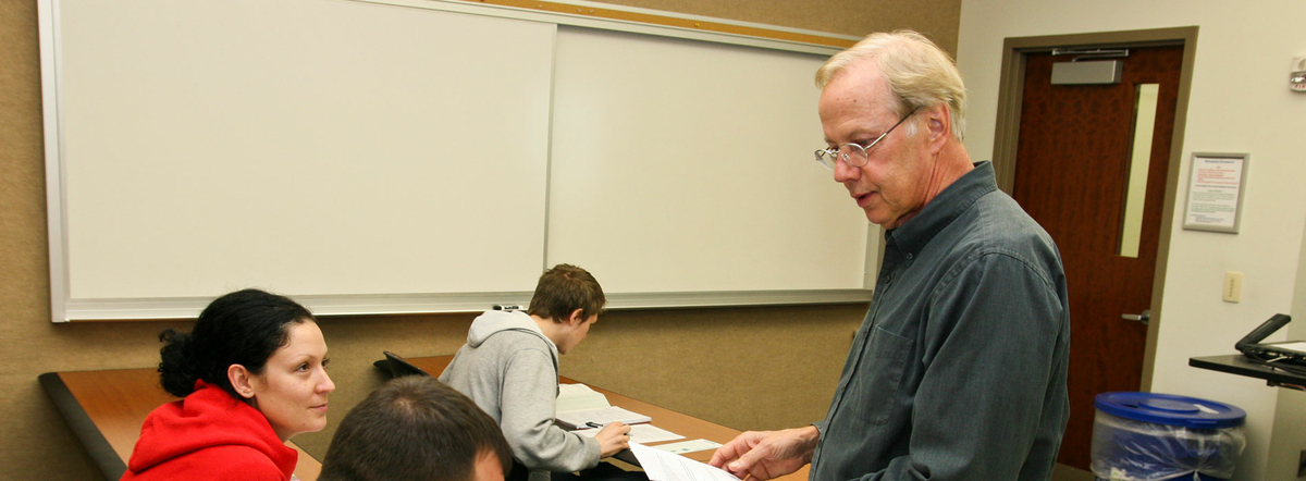 Donald Morris in the classroom