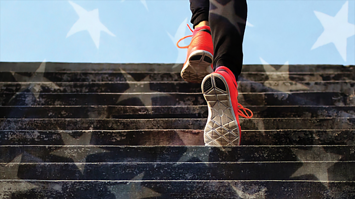 Shoes on stairs