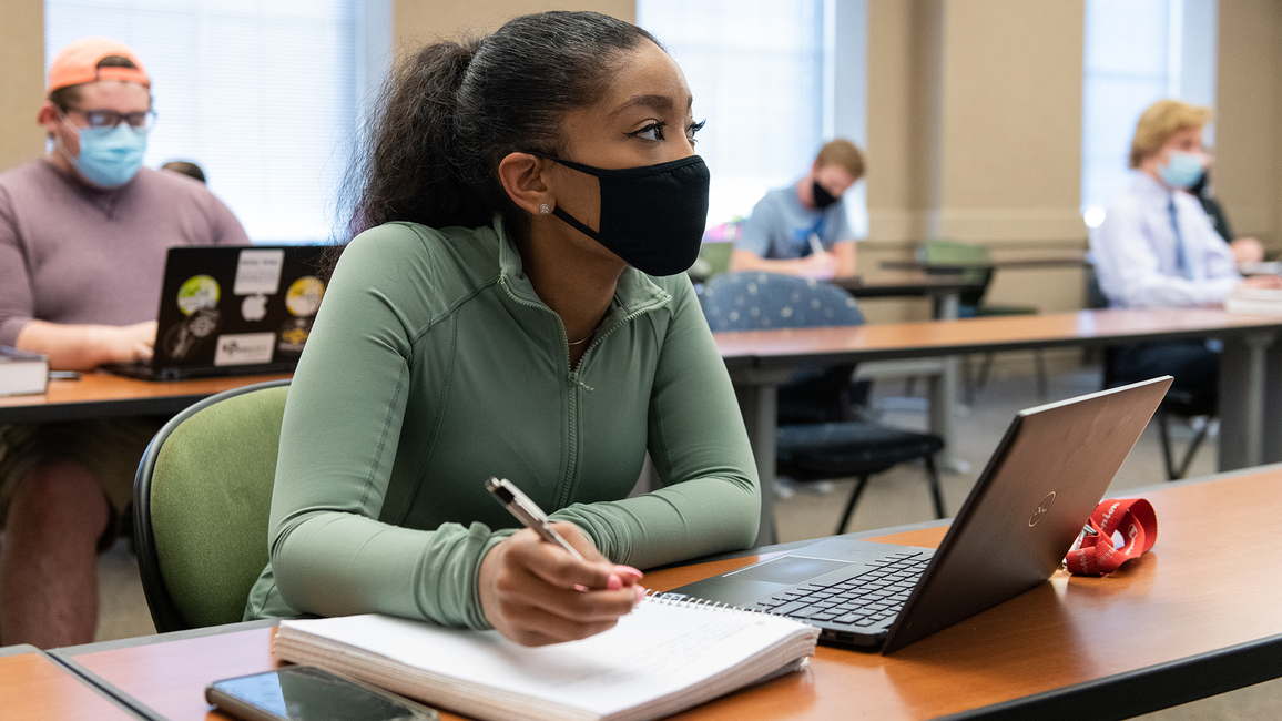 Student in classroom 