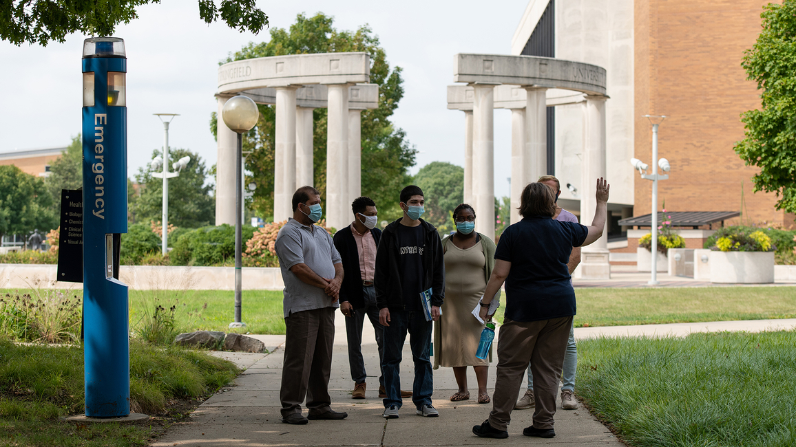 Students tour campus