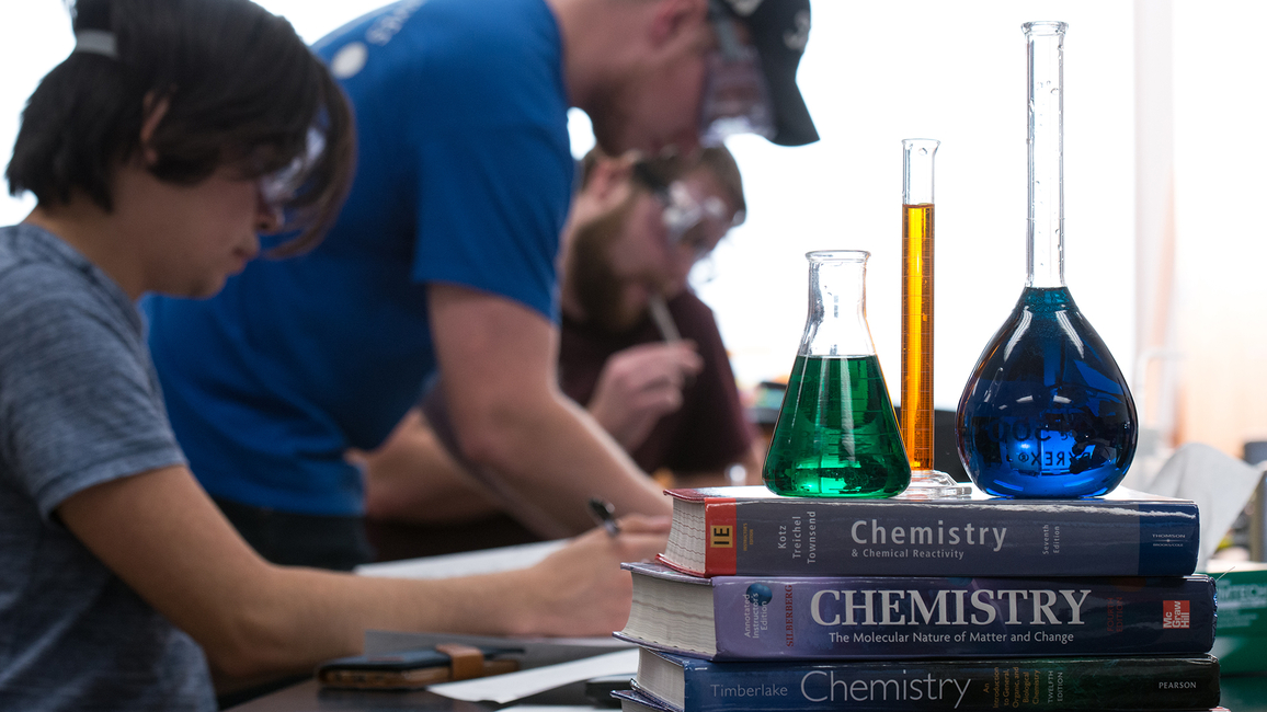 Chemistry class and books