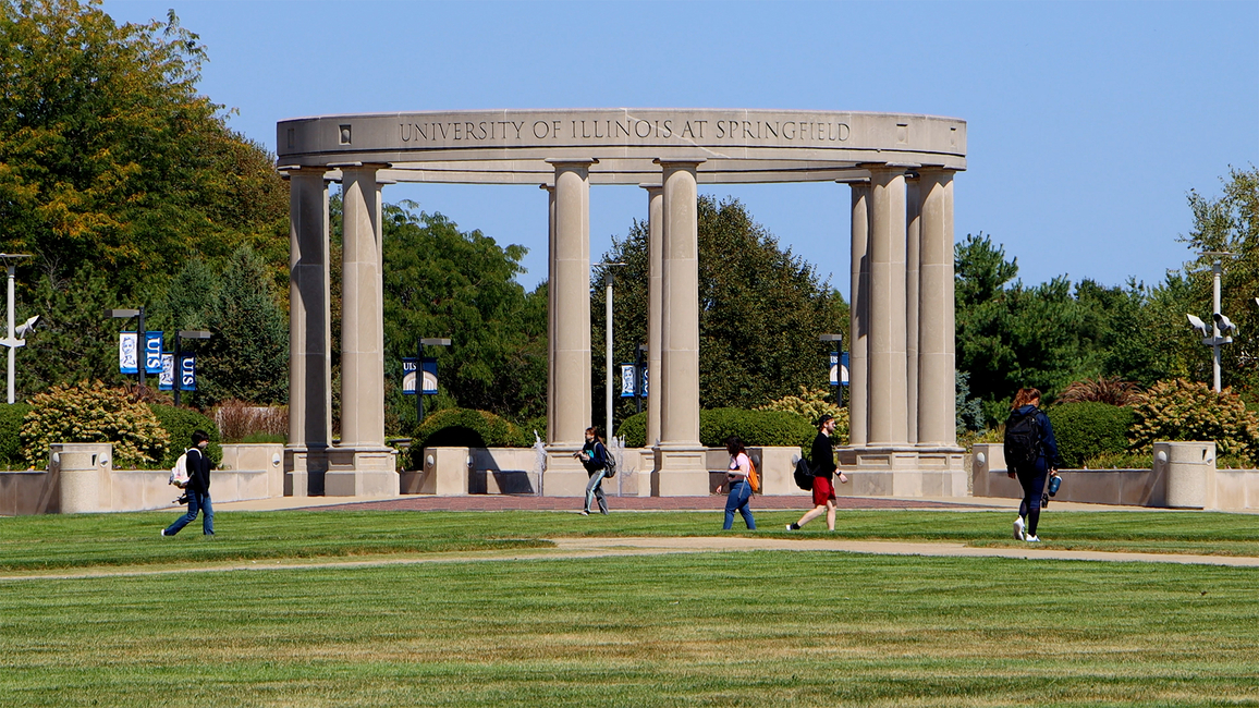 Students walking on campus