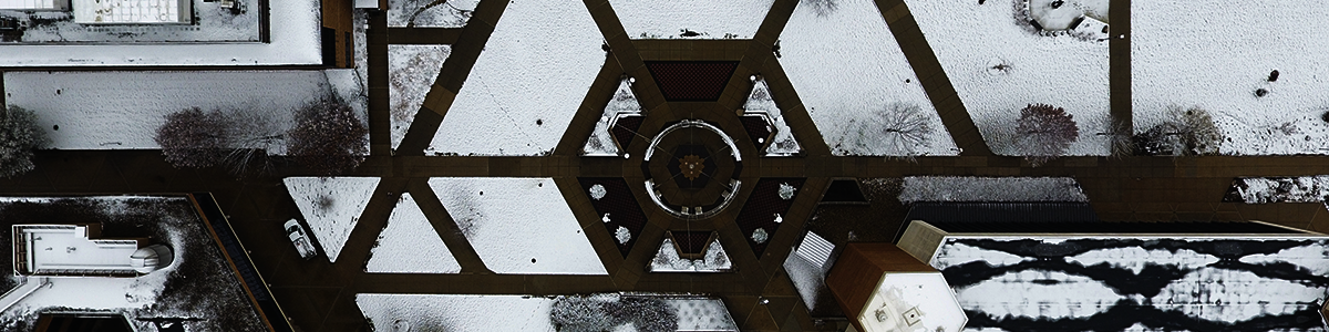 winter weather on the UIS quad sidewalks