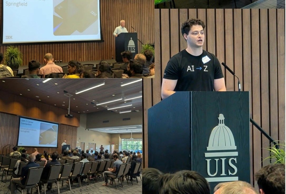 IBM Tour demonstrating IBM Z program and it's career opportunities at UIS North Ballroom