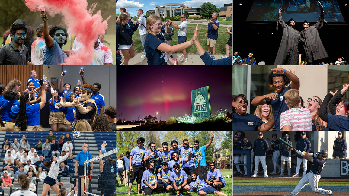 Collage of diverse people celebrating and playing sports, vibrant colors.