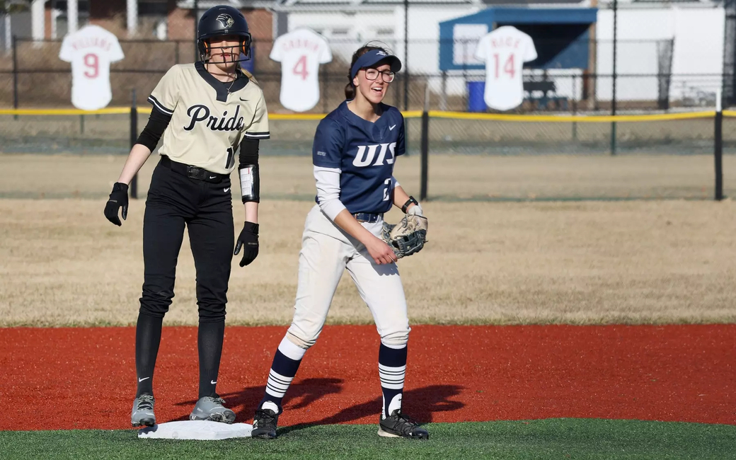 The UIS Softball team played a doubleheader home opener today against Purdue Northwest at Spartan Sports Park in Chatham.