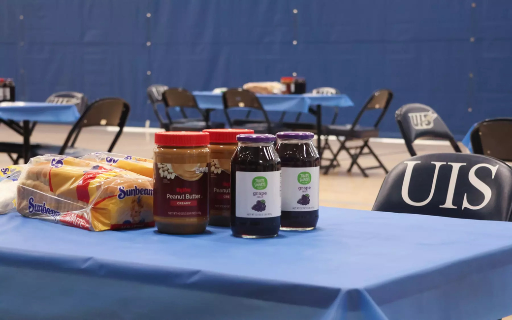 Photo of food supplies for PBJ Springfield event