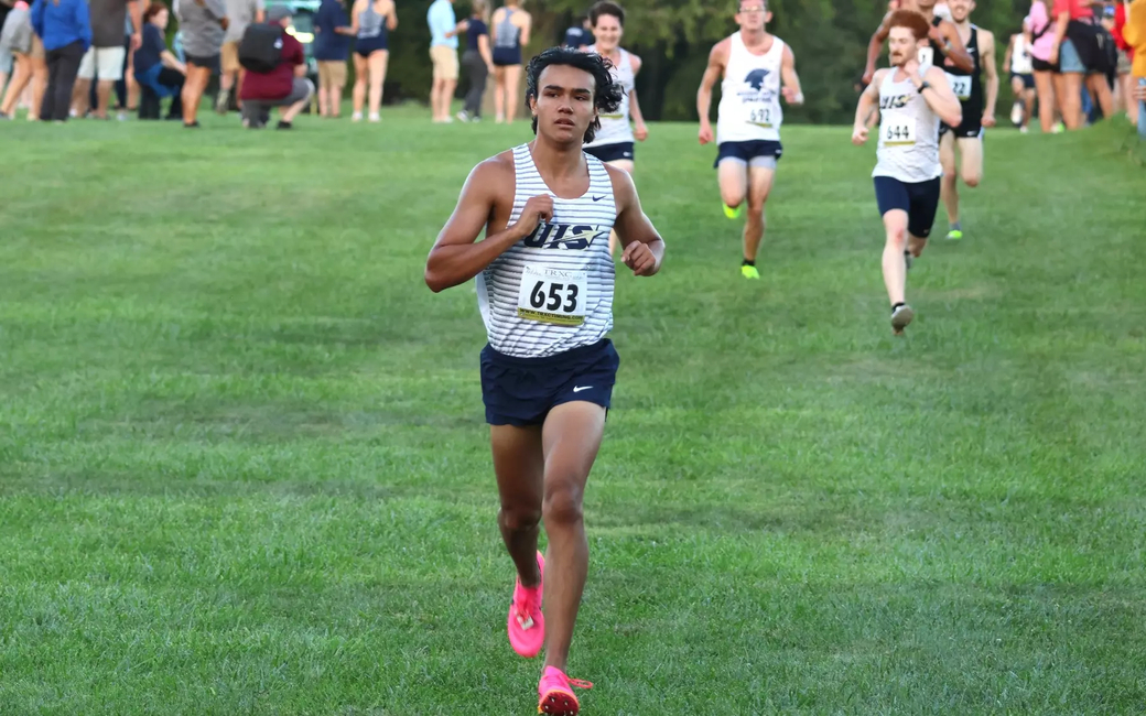 Matt Padilla finishing cross country race
