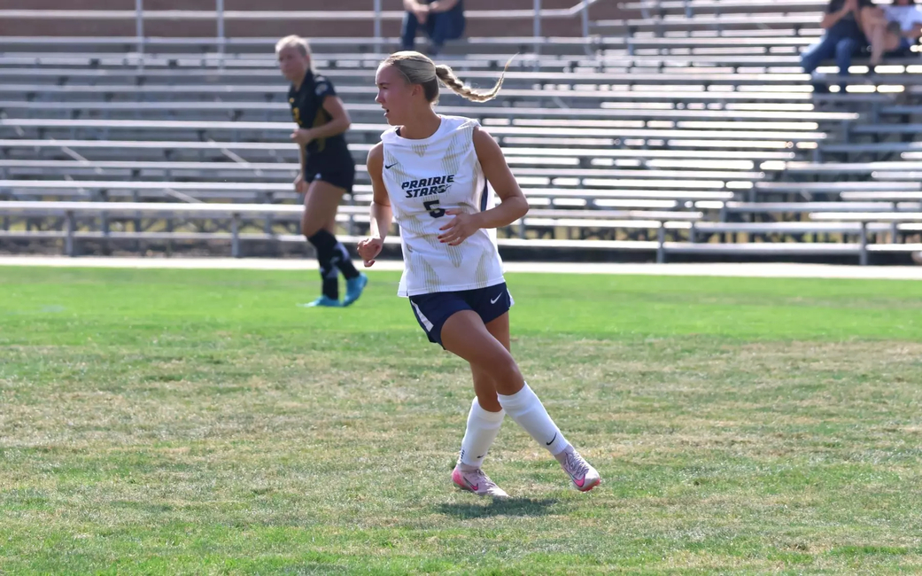 Mallory Herber playing soccer