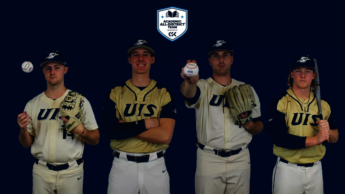 Gavin Wahlbrink, Mack Clark, Jacob Newman, TJ Yakimisky. CSC Academic All-District Logo.
