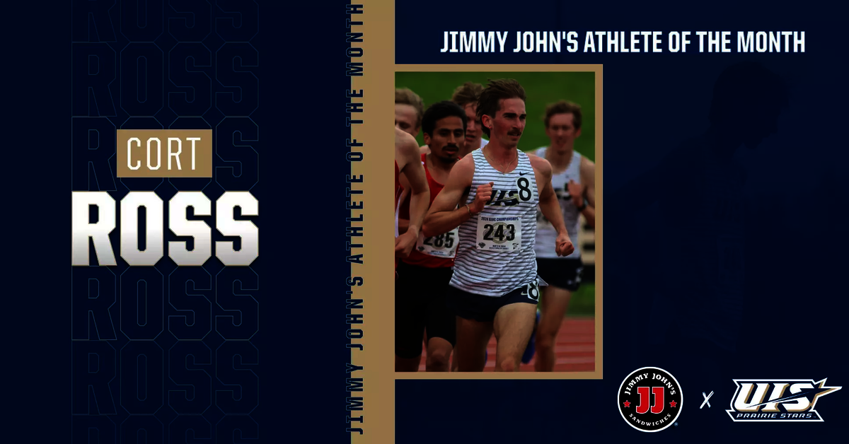 Cort Ross. Jimmy John's Athlete of the month. UIS Athletics logo. Jimmy John's logo