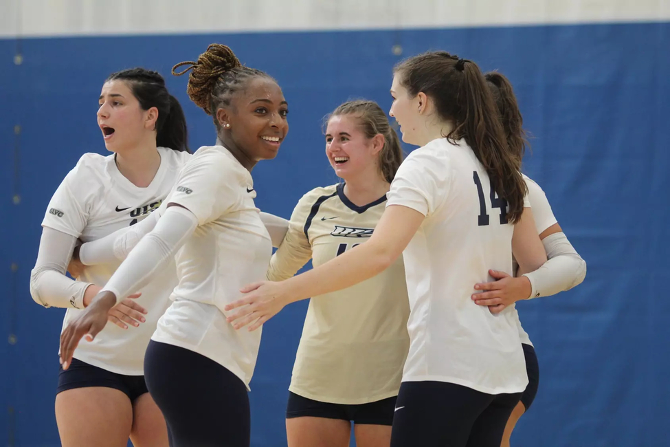 Volleyball team celebration
