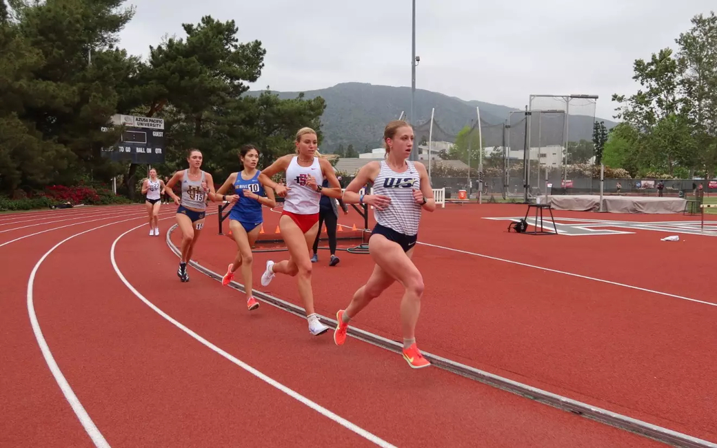 Jordan Serrahn running outdoor track