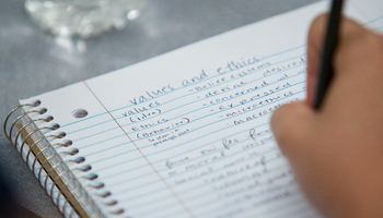 person writing