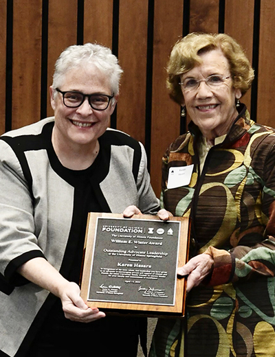 Chancellor Karen Whitney & Karen Hasara