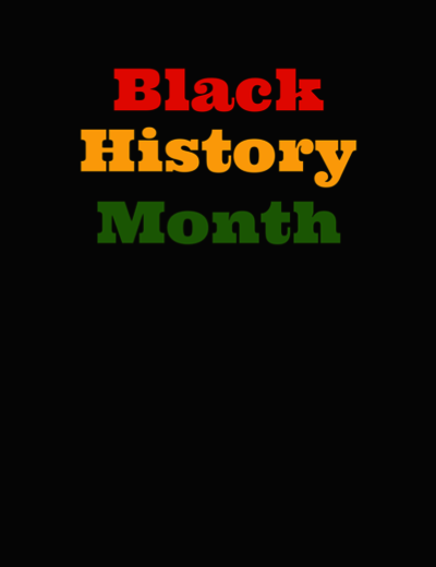 Image with text that says "Black History Month"