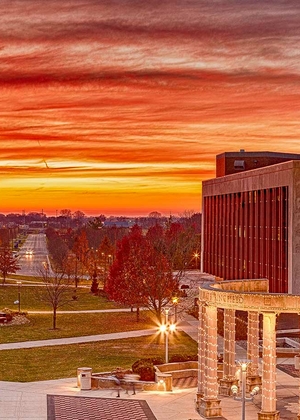 campus sunset