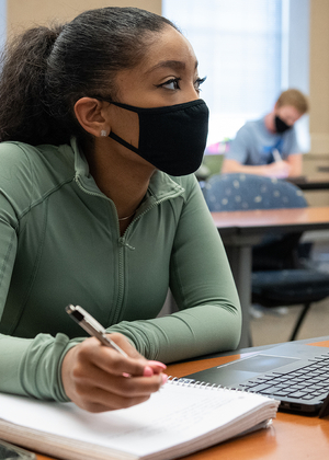 Student in classroom 