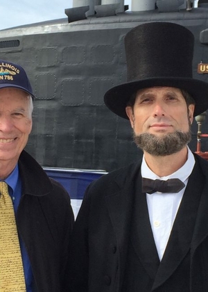 Dr. Michael Burlingame attending commissioning of the U.S.S. Illinois