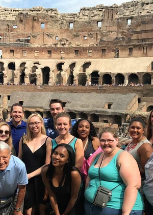A group of 15 UIS students recently visited the Ancient Roman Colosseum in Italy as part of a 13-day study abroad trip to Rome and Malta. Students learned about the history of both countries and visited sites, such as The Vatican Museums and St. Peter’s Basilica.
