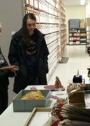 UIS students at an anthropology collection