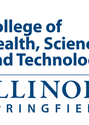 Text College of Health, Science and Technology over UIS wordmark