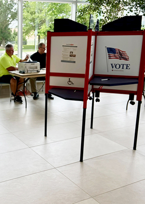 Voting stations in the Student Union
