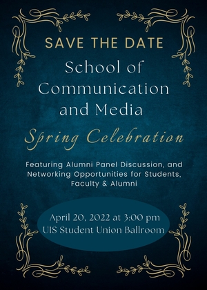 Invitation for SCM alumni event on April 20.