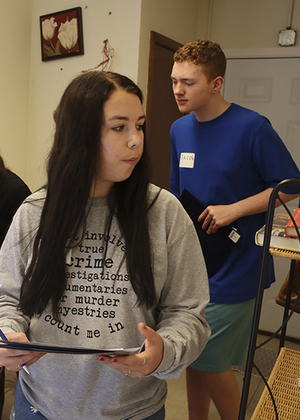 High School students at CSI camp