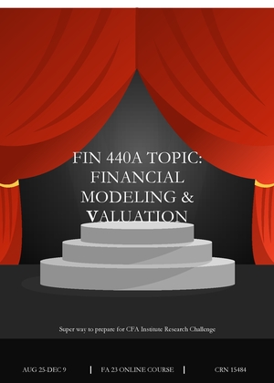 This image is a picture of FIN 440A Topic