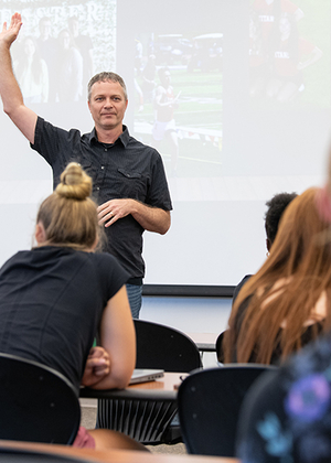 Professor in classroom