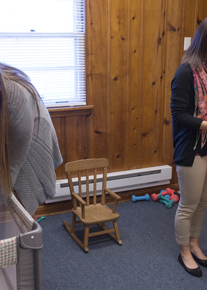 Students involved in a child protection simulation