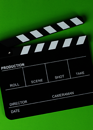 movie production clapper board