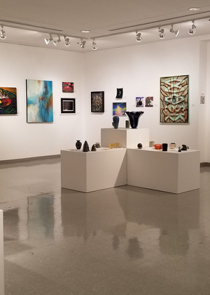 Gallery set up for auction